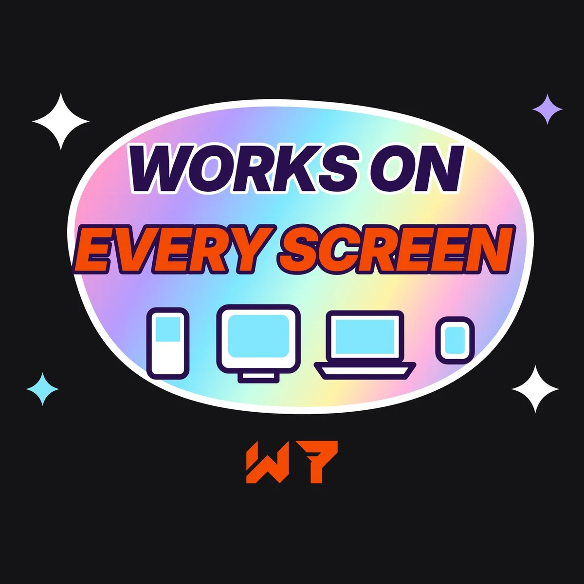 The Works On Every Screen Crop Hoodie design on its own