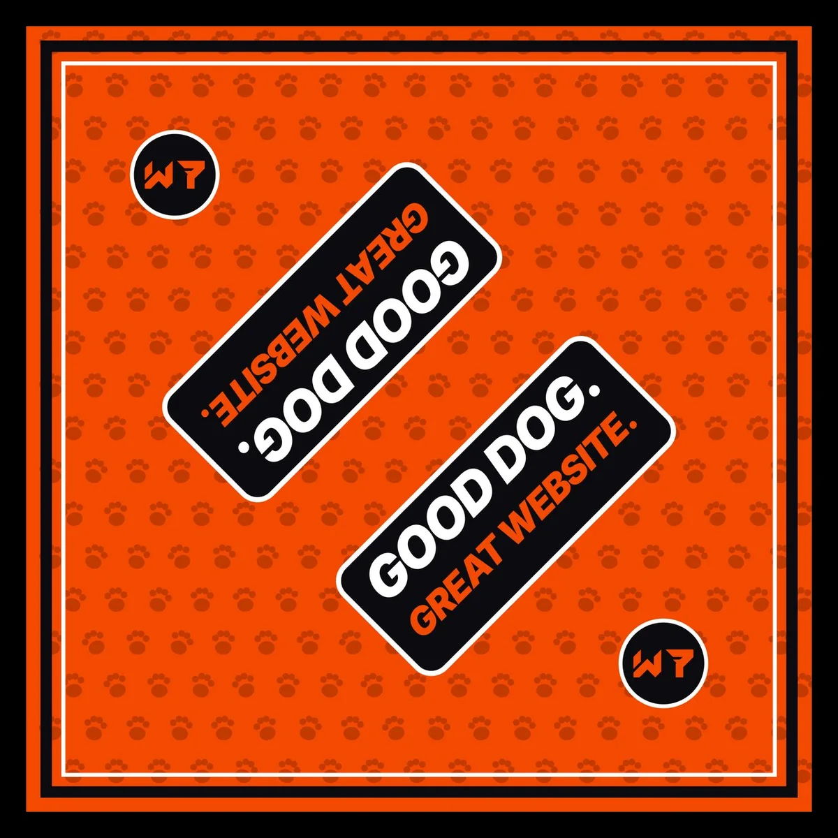 The Good Dog Bandana design on its own