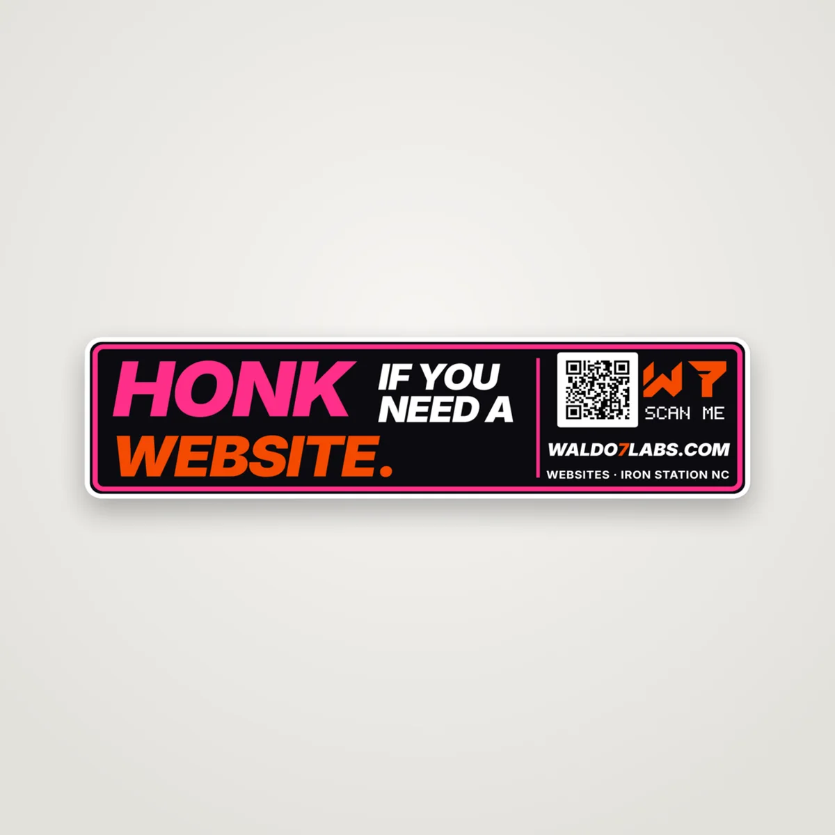 Honk If You Need A Website Bumper Sticker, White, front