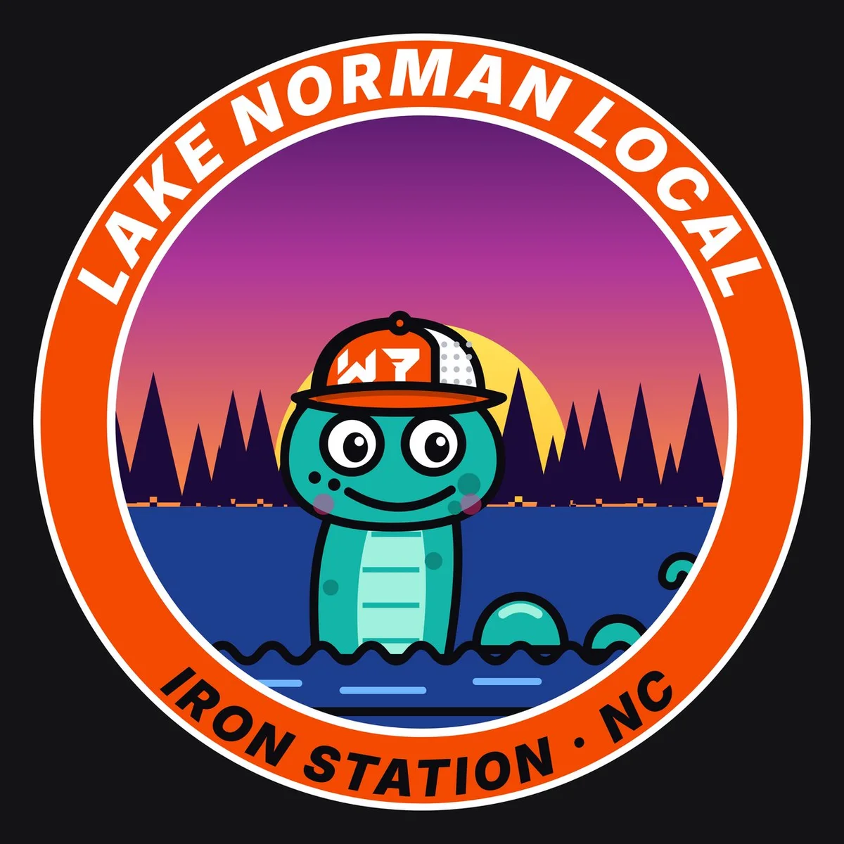 The Lake Norman Local Tee design on its own