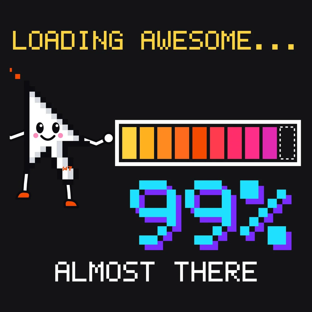 The Loading Awesome Kids Tee design on its own