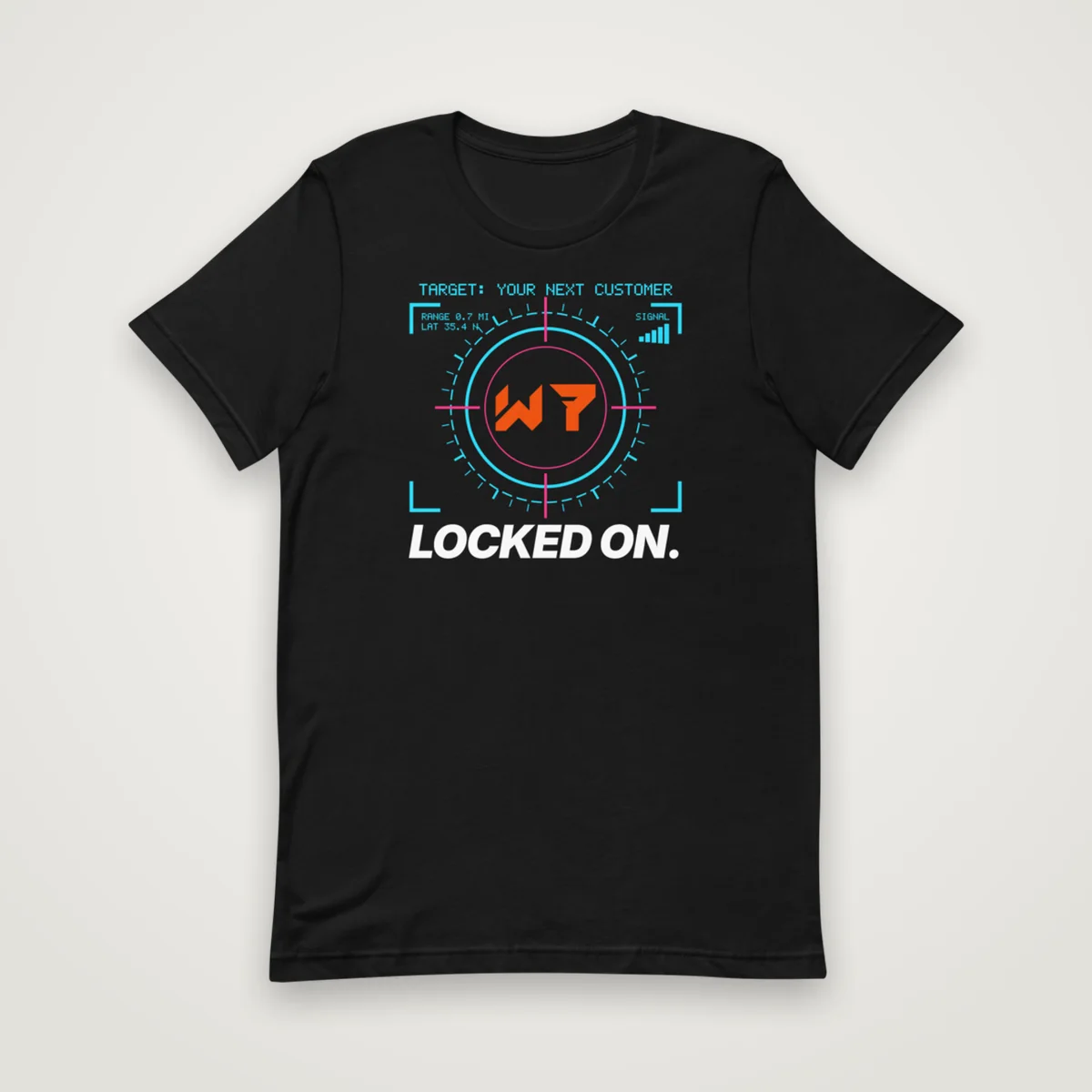 Locked On Tee, Black, front