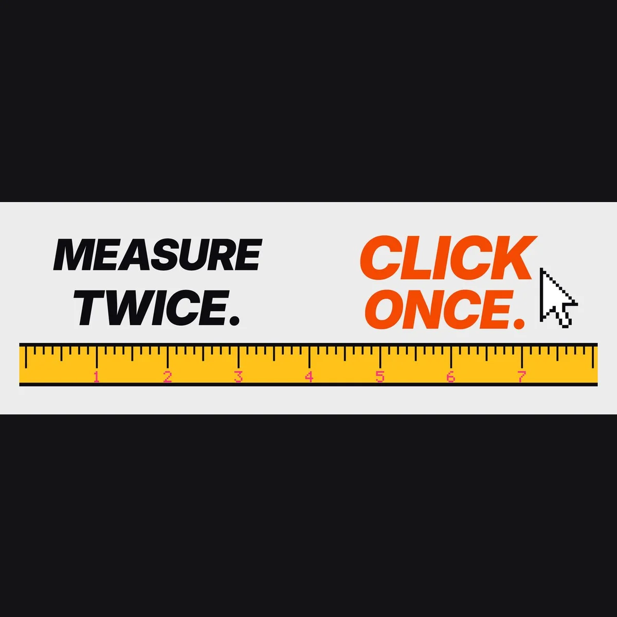 The Measure Twice Camp Mug design on its own