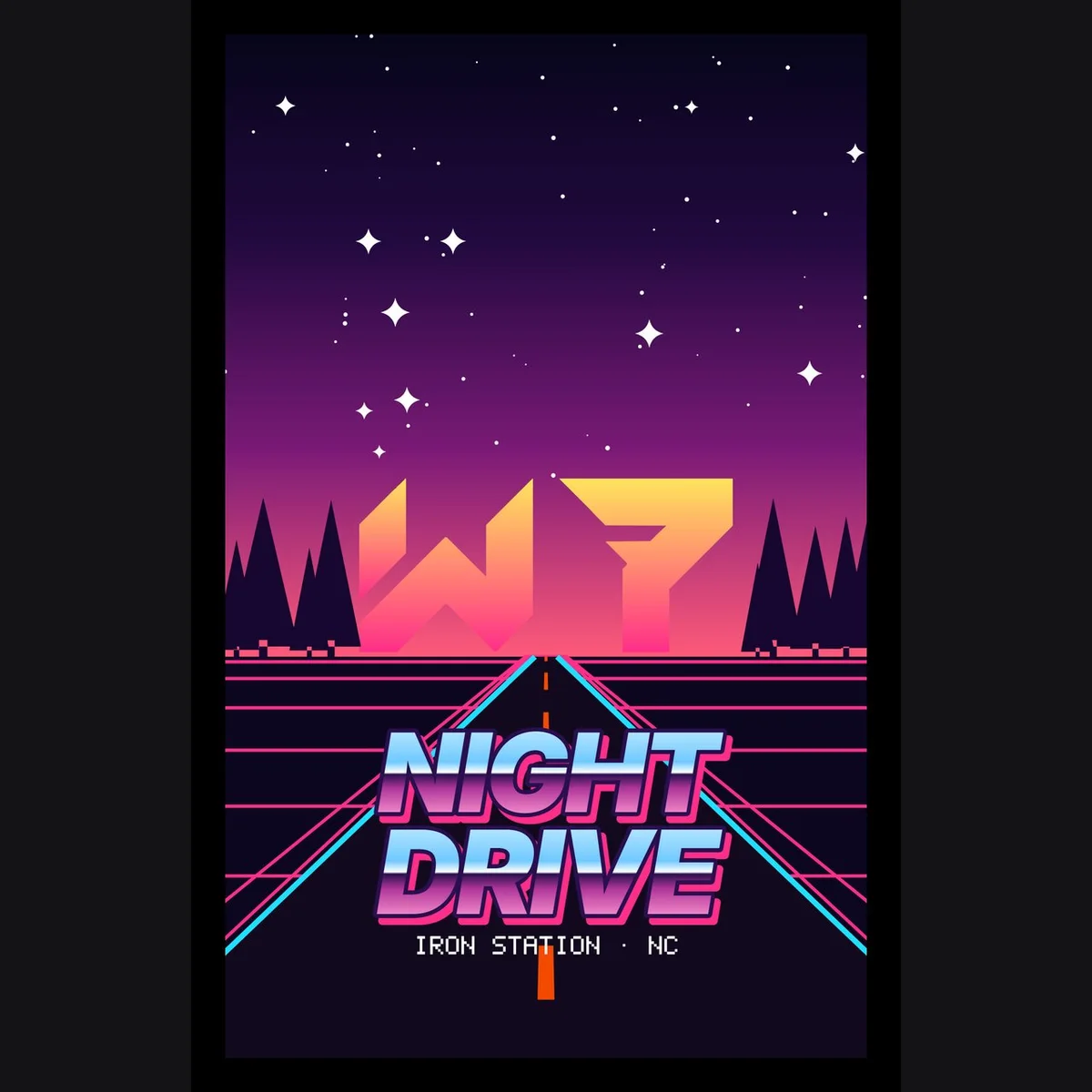 The Night Drive Phone Case design on its own