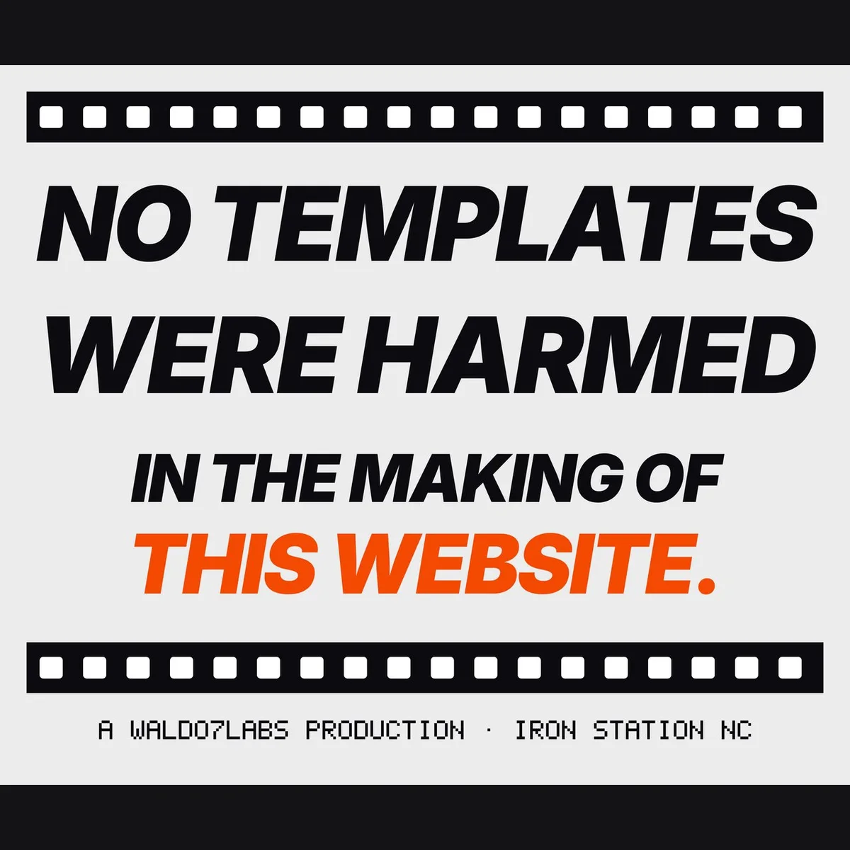The No Templates Were Harmed Tee design on its own