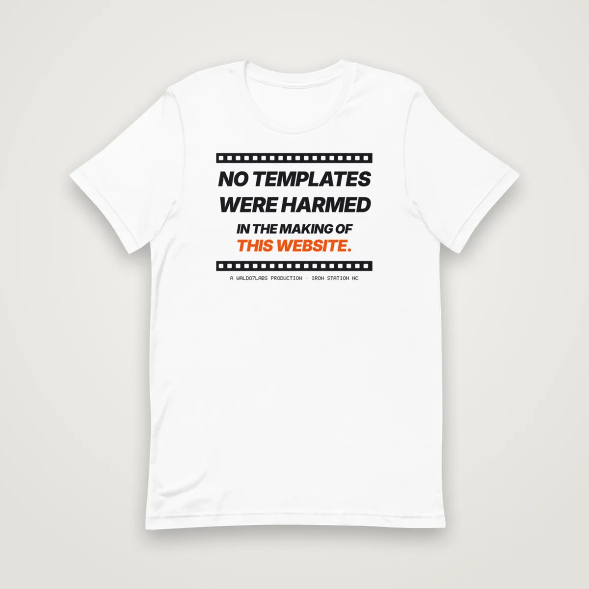 No Templates Were Harmed Tee, White, front