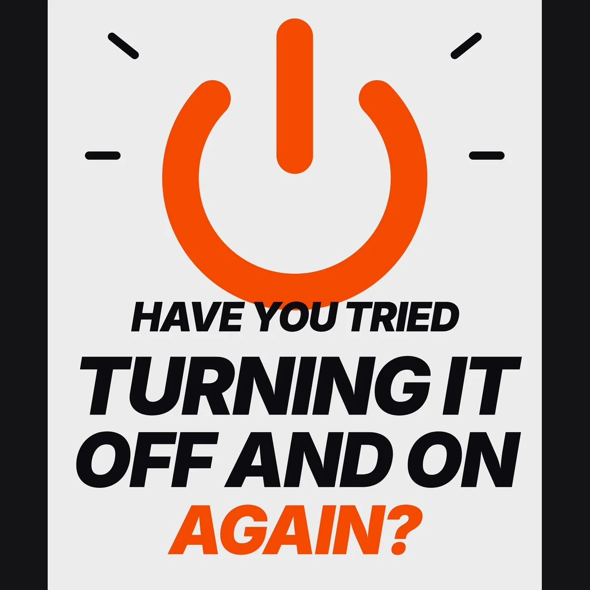 The Off And On Again Tee design on its own