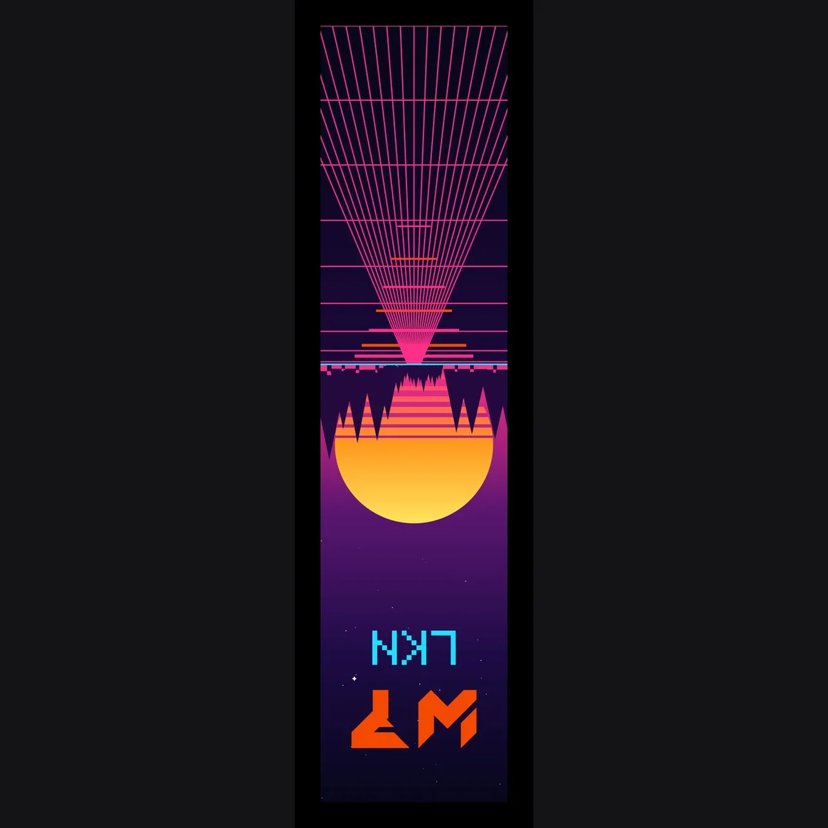 The Outrun Lake Socks design on its own