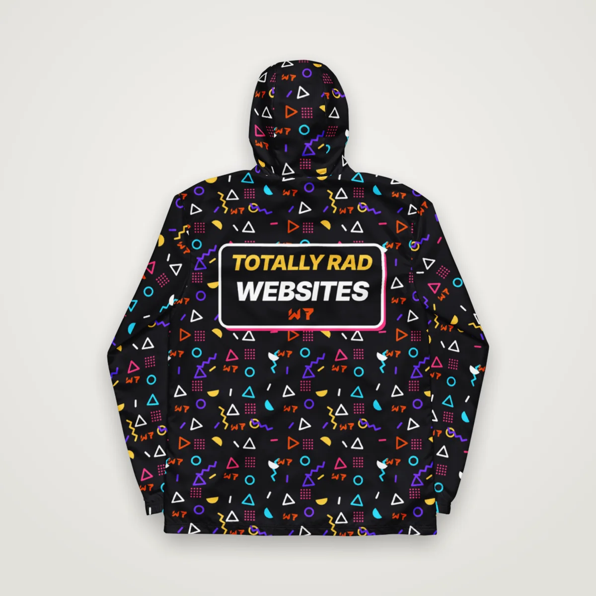 Totally Rad Windbreaker, Black, back