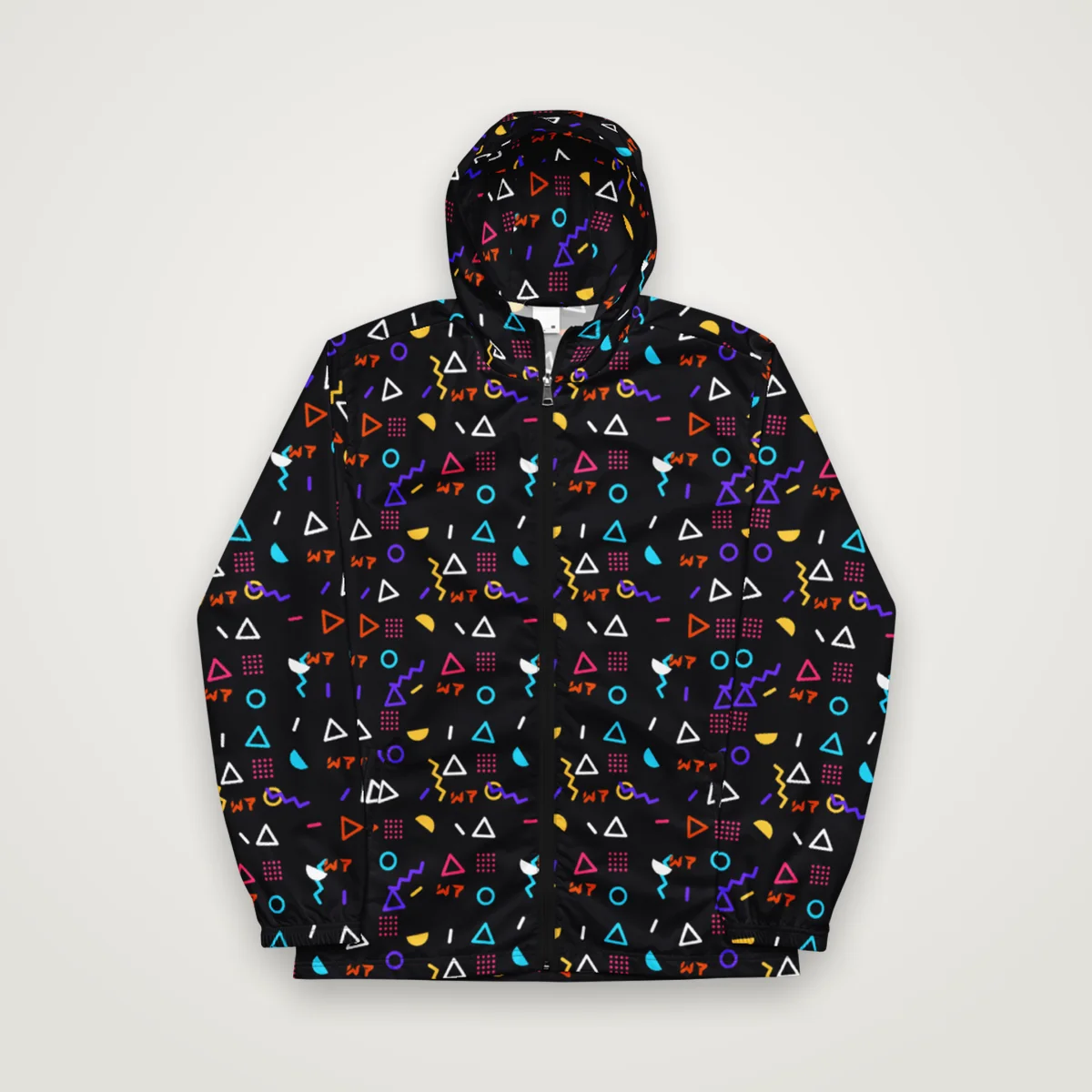 Totally Rad Windbreaker, Black, front