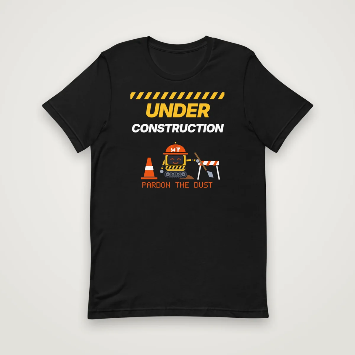 Under Construction Tee, Black, front