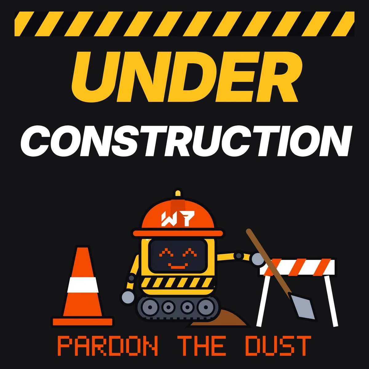 The Under Construction Tee design on its own