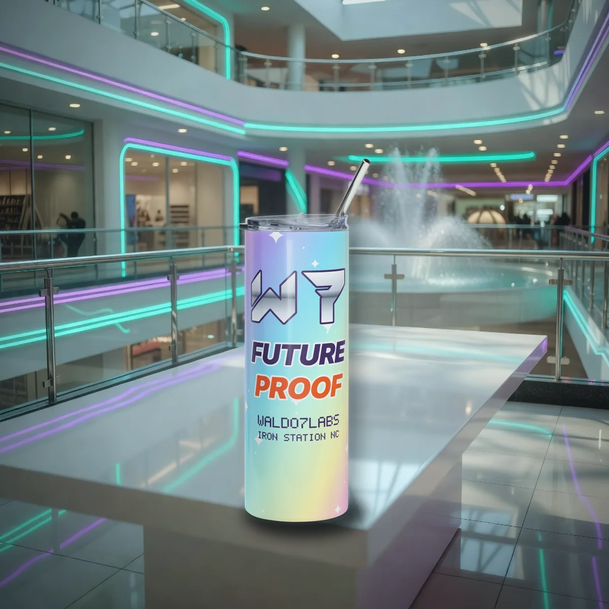 Future Proof Tumbler tumbler in a styled photo