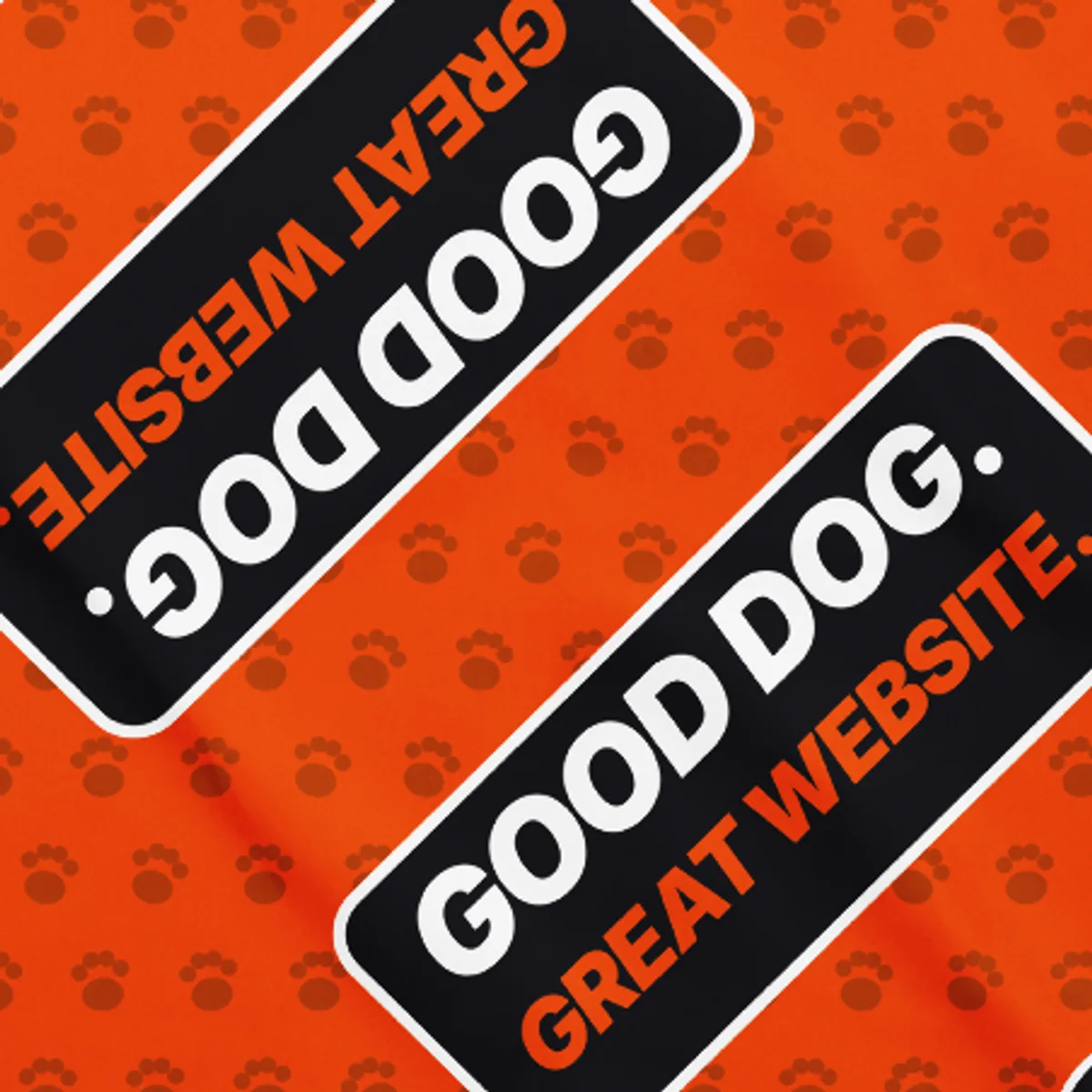 Close up of the Good Dog Bandana design