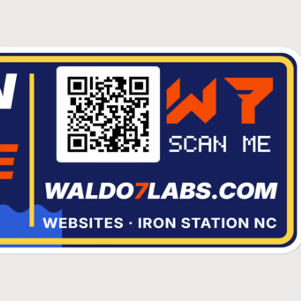 Close up of the Iron Station NC Lake Life Bumper Sticker design