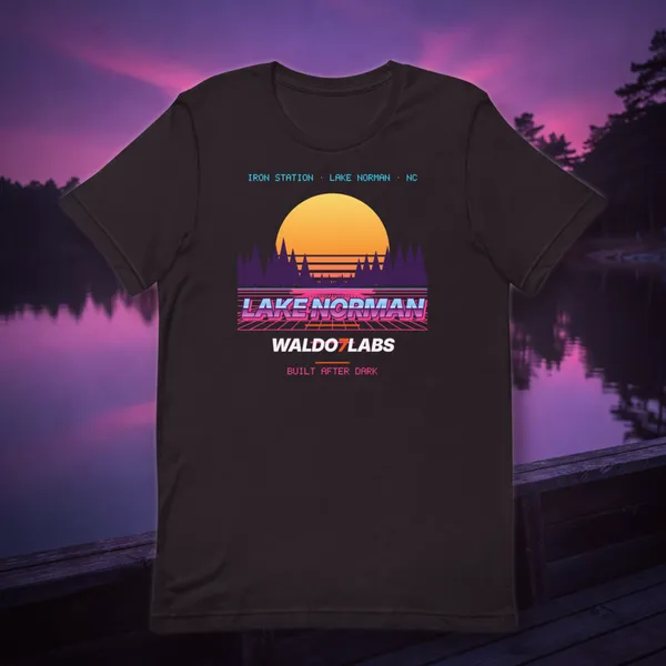 Lake Norman Outrun Tee t shirt in a styled photo