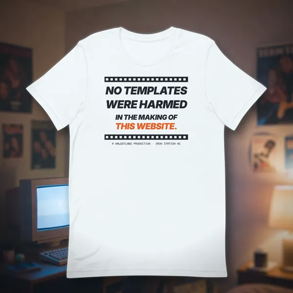 No Templates Were Harmed Tee t shirt in a styled photo