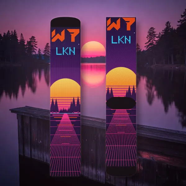 Outrun Lake Socks socks in a styled photo