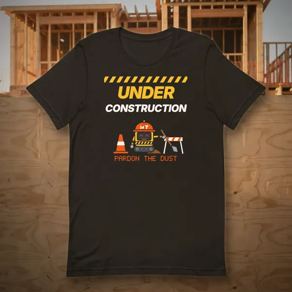 Under Construction Tee t shirt in a styled photo