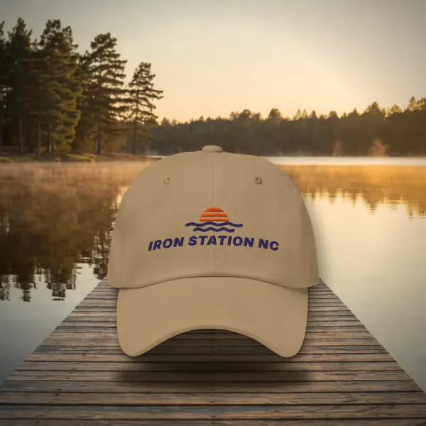 Hometown Hat dad hat in a styled photo