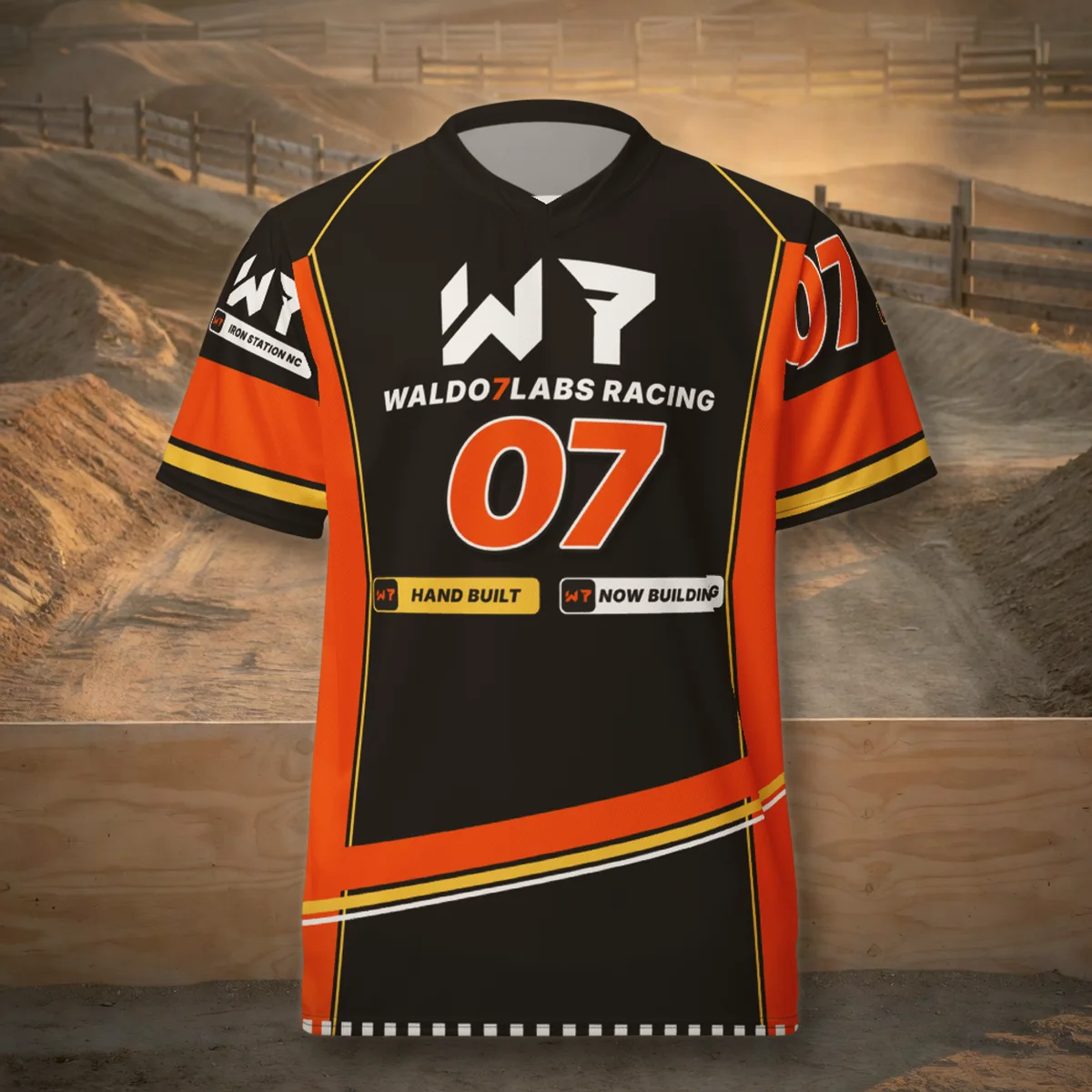 07 Moto Jersey all over print jersey in a styled photo