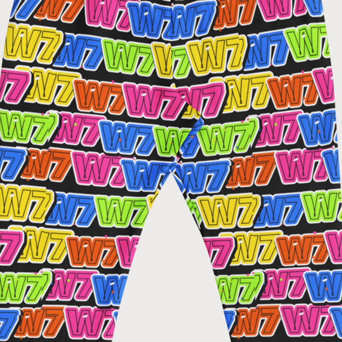 Close up of the Throw Up Joggers design