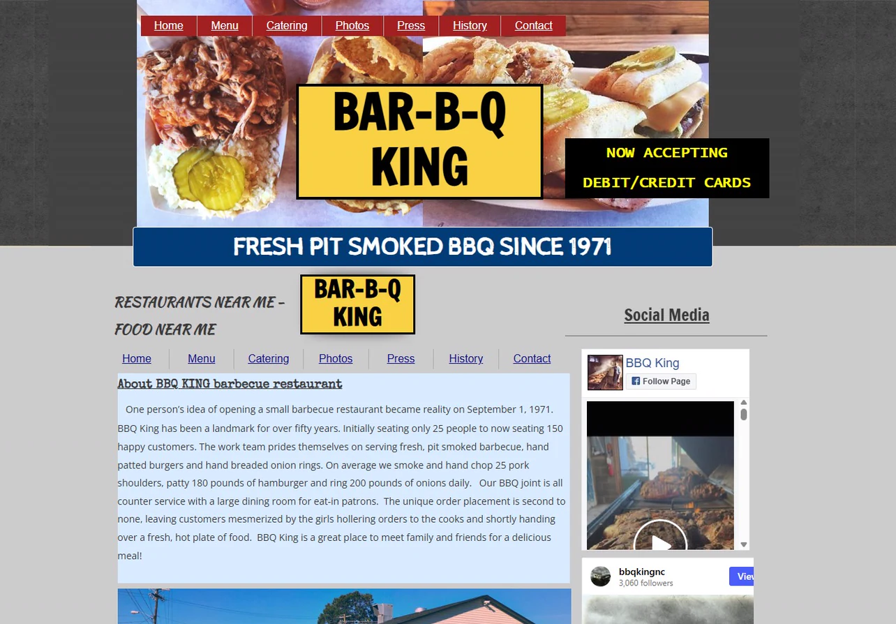 The old website before the rebuild