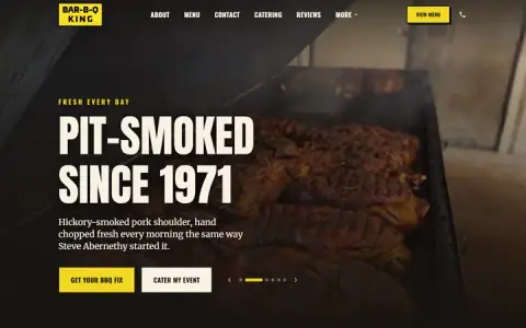 Bar-B-Q King website home page